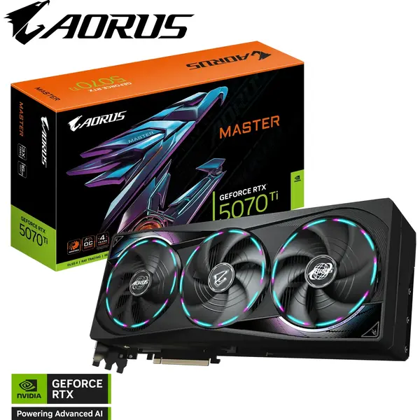 Placa video Gigabyte GeForce RTX 5070 Ti MASTER 16GB GDDR7 256 Bit DLSS 4.0
