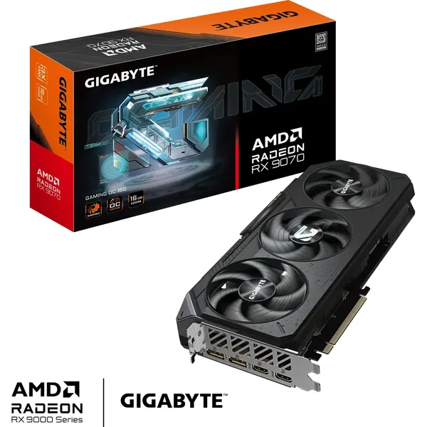 Placa video Gigabyte Radeon RX 9070 GAMING OC 16GB DDR6 256 bit