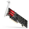 Adaptor SSD/HDD AXAGON PCEM2-ND 1x PCI-E Male - 2x M.2 PCI-E SSD