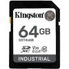Card Memorie Kingston SDXC Industrial 64GB, Class 10, UHS-I U3, V30, A1