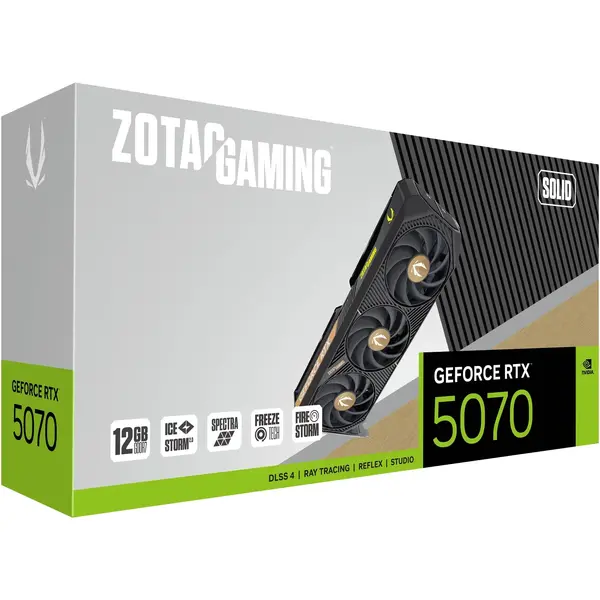 Placa video Zotac GeForce RTX 5070 SOLID 12GB GDDR7 192 Bit DLSS 4.0