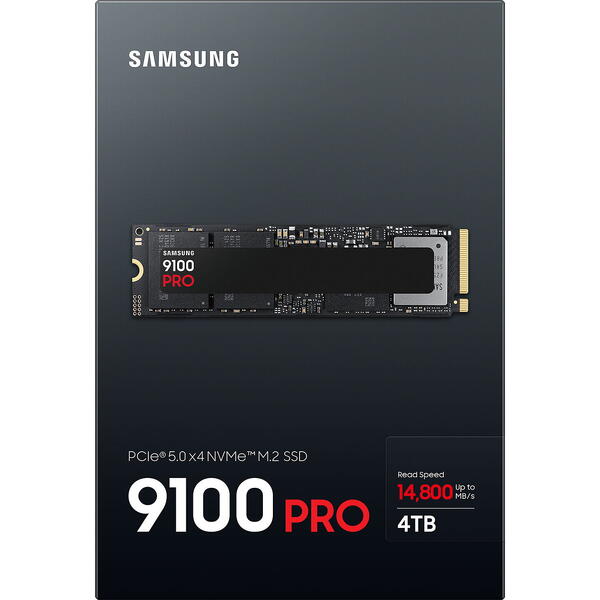 SSD Samsung 9100 PRO 4TB PCI Express 5.0 x4 M.2 2280