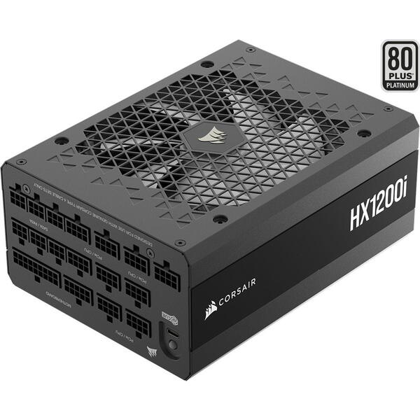 Sursa Corsair HX1200i C14 Version, 80+ Platinum, 1200W, Full Modulara, Negru
