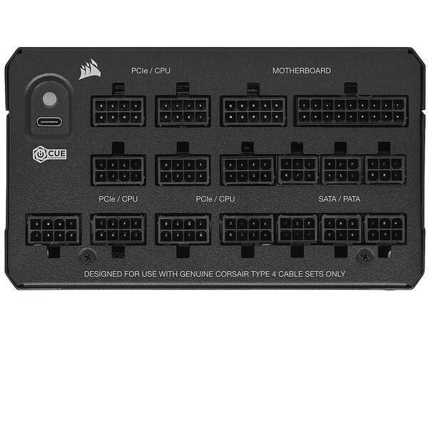 Sursa Corsair HX1500i C20 Version, 80+ Platinum, 1500W, Full Modulara, ATX 3.1, Negru
