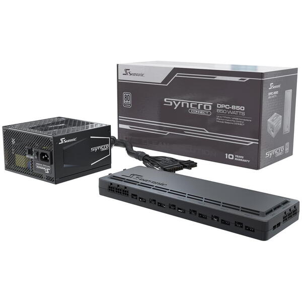 Sursa Seasonic SYNCRO Connect DPC-850, 80+ Platinum, 850W, Full Modulara, Negru