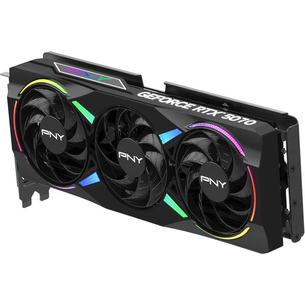 Placa video PNY GeForce RTX 5070 ARGB EPIC-X OC Triple Fan 12GB GDDR7 192 Bit DLSS 4.0