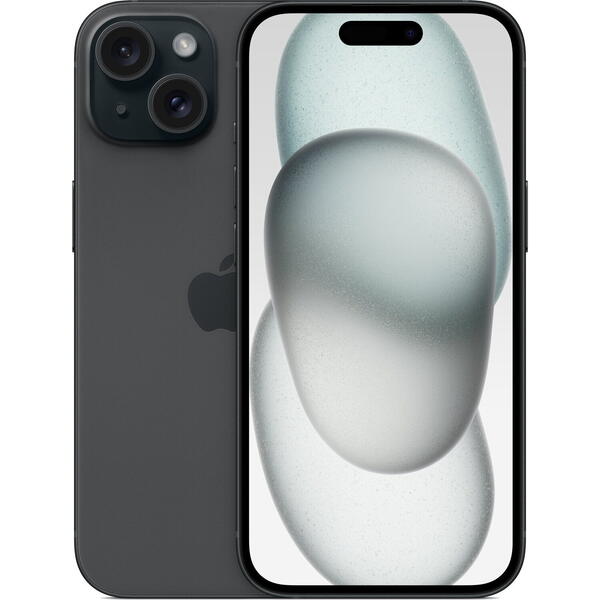 Smartphone Apple iPhone 15, 128GB, 6GB RAM, 5G, Midnight