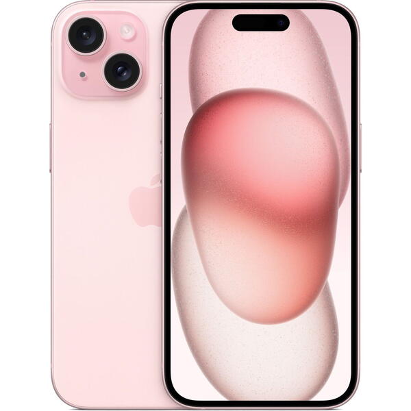 Smartphone Apple iPhone 15, 128GB, 6GB RAM, 5G, Pink