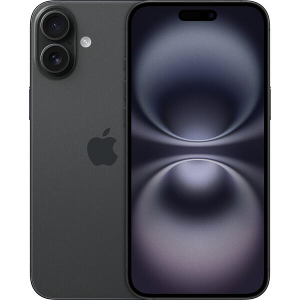 Smartphone Apple iPhone 16 Plus, 6.7 inch, 128GB, 6GB RAM, 5G, Midnight