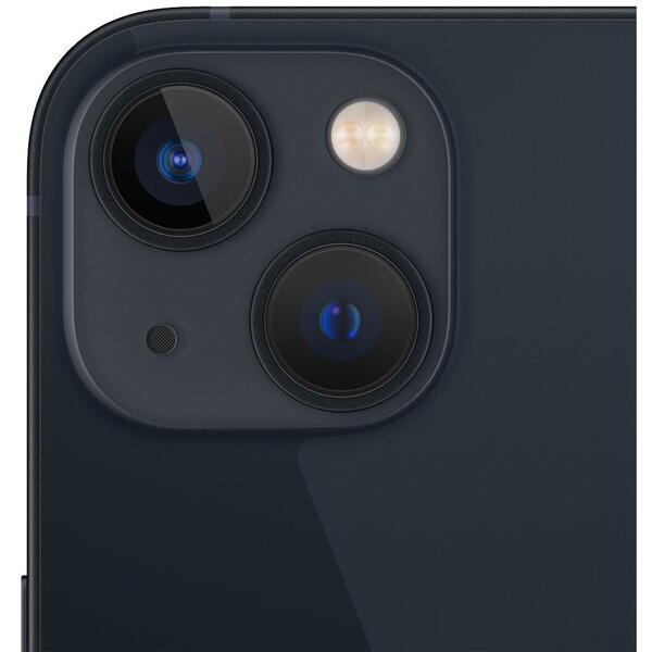 Smartphone Apple iPhone 13, 6.1 inch, 128GB, 4GB RAM, 5G, Midnight