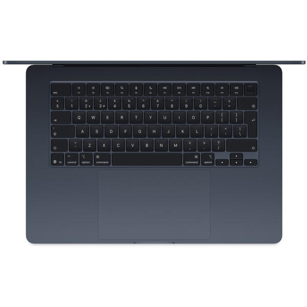 Laptop MacBook Air 15 with Liquid Retina, 15.3 inch Apple M4 chip (10-core CPU), 16GB, 256GB SSD, Apple M4 10-core GPU, macOS, Midnight, INT keyboard, 2025