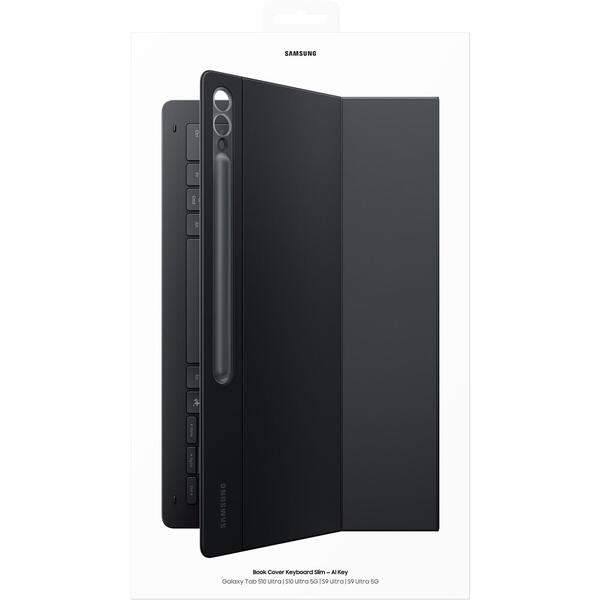 Tastatura tableta Samsung pentru Galaxy Tab S10 Ultra/Tab S9 Ultra cu Husa de protectie tip stand Book