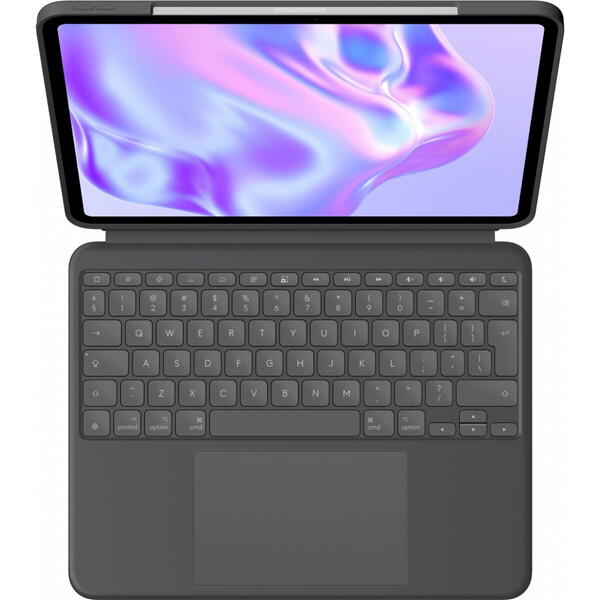Tastatura tableta Logitech Combo Touch pentru iPad Pro 13-inch M4 Graphite