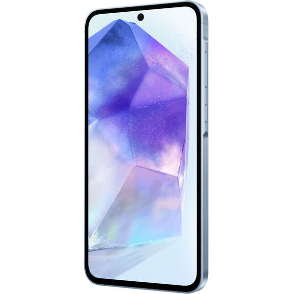 Smartphone Samsung Galaxy A55, 6.6 inch, 128GB, 8GB RAM, Dual SIM, 5G, 4-Camere, Awesome Iceblue