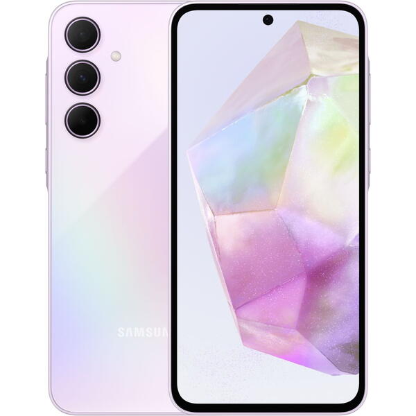 Smartphone Samsung Galaxy A35, 6.6 inch, 128GB, 6GB RAM, Dual SIM, 5G, 4-Camere, Awesome Lilac