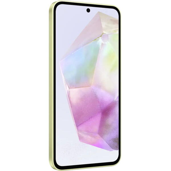 Smartphone Samsung Galaxy A55, 6.6 inch 256GB, 8GB RAM, Dual SIM, 5G, 4-Camere, Awesome Lemon