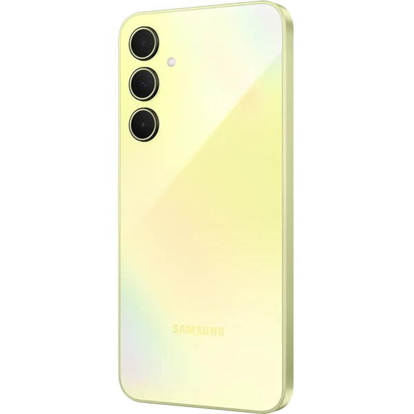 Smartphone Samsung Galaxy A55, 6.6 inch 256GB, 8GB RAM, Dual SIM, 5G, 4-Camere, Awesome Lemon