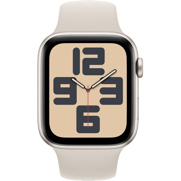 SmartWatch Apple Watch SE 2 (2023) Aluminium, 1.78inch, Curea Silicon M/L, Starlight - Starlight