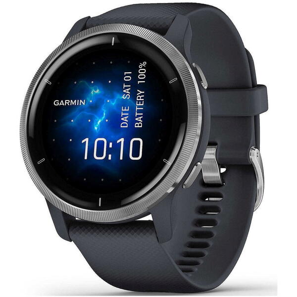 SmartWatch Garmin Venu 2 1.3 inch, Silver, Granite Blue