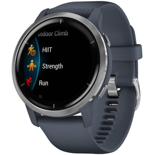 SmartWatch Garmin Venu 2 1.3 inch, Silver, Granite Blue