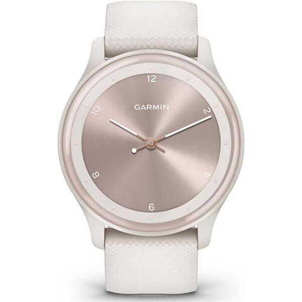 SmartWatch Garmin Vívomove Sport, 1.5 inch, Curea Silicon, Ivory