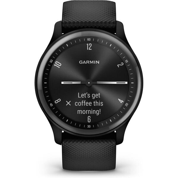 SmartWatch Garmin Vívomove Sport, 1.5 inch, Curea Silicon, Black