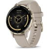 SmartWatch Garmin Venu 3S, 1.2 inch GPS, Wi-Fi, curea silicon, French Gray/Soft Gold