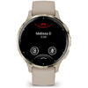 SmartWatch Garmin Venu 3S, 1.2 inch GPS, Wi-Fi, curea silicon, French Gray/Soft Gold