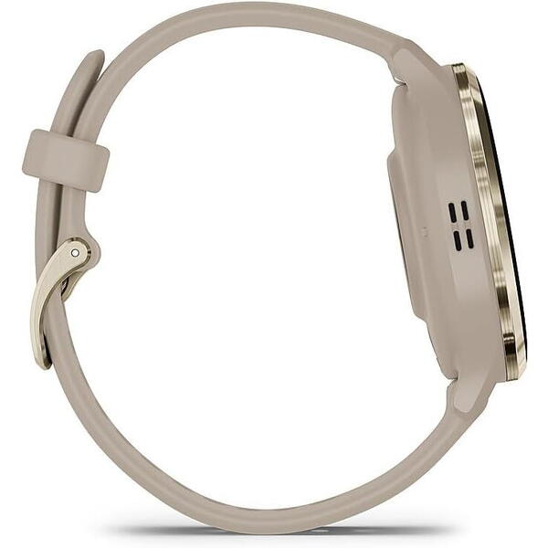 SmartWatch Garmin Venu 3S, 1.2 inch GPS, Wi-Fi, curea silicon, French Gray/Soft Gold