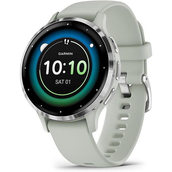 SmartWatch Garmin Venu 3S, 1.2 inch, GPS, Wi-Fi, curea silicon, Grey/Slate
