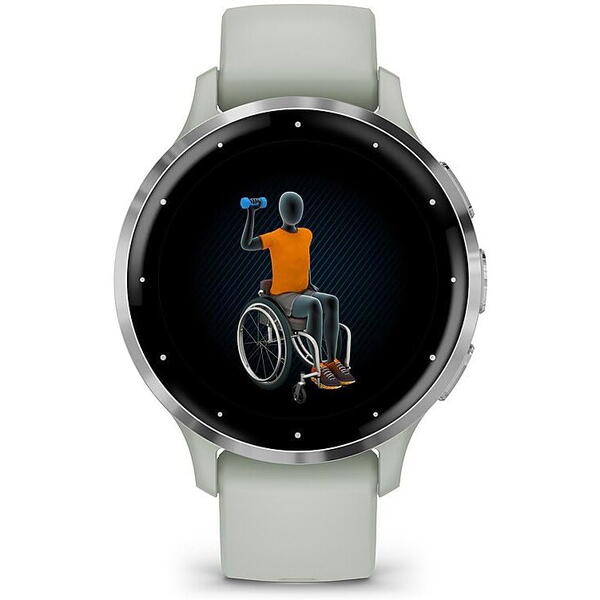 SmartWatch Garmin Venu 3S, 1.2 inch, GPS, Wi-Fi, curea silicon, Grey/Slate