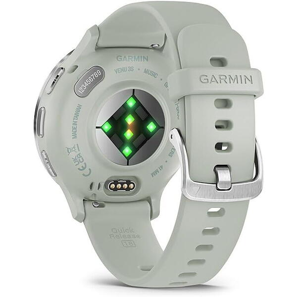 SmartWatch Garmin Venu 3S, 1.2 inch, GPS, Wi-Fi, curea silicon, Grey/Slate