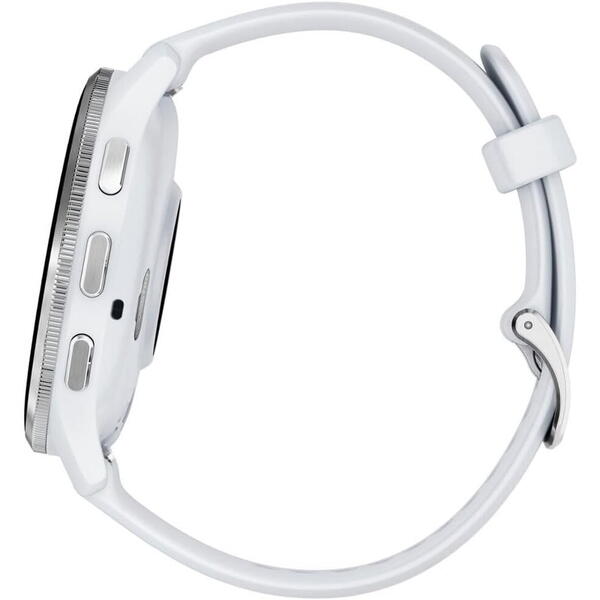 SmartWatch Garmin Venu 3, 1.4 inch GPS, Wi-Fi, curea silicon, 45mm, Silver/Whitestone
