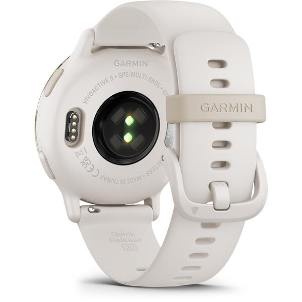 SmartWatch Garmin Vivoactive 5, 1.2 inch, Curea Silicon, Ivory-Cream Gold