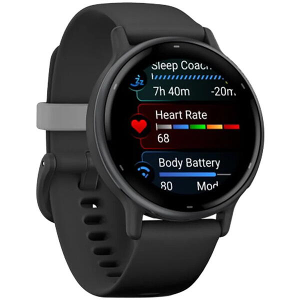 SmartWatch Garmin Vivoactive 5, 1.2 inch, Curea Silicon, Black-Slate