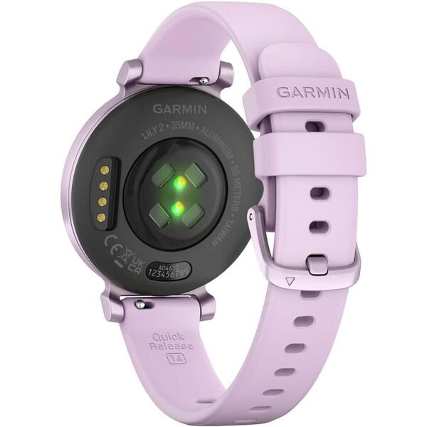 SmartWatch Garmin Lily 2, 0.84 inch, Curea Silicon, Metallic Lilac