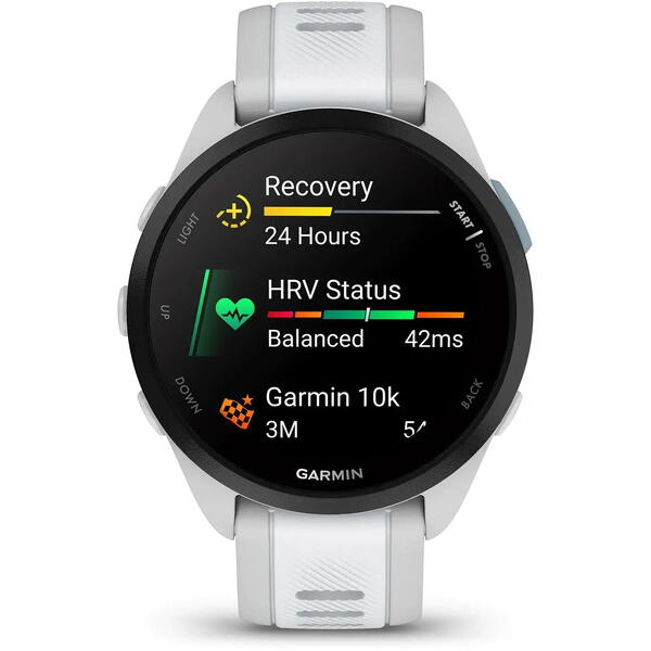 SmartWatch Garmin Forerunner 165, 1.2 inch, Curea Silicon, Grey/White