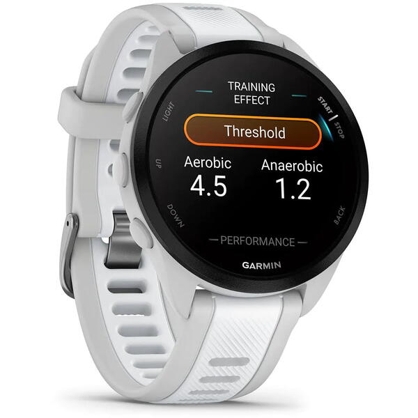 SmartWatch Garmin Forerunner 165, 1.2 inch, Curea Silicon, Grey/White