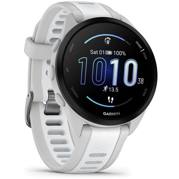 SmartWatch Garmin Forerunner 165, 1.2 inch, Curea Silicon, Grey/White