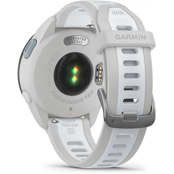 SmartWatch Garmin Forerunner 165, 1.2 inch, Curea Silicon, Grey/White