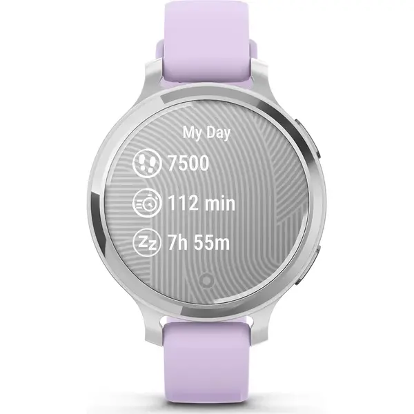 SmartWatch Garmin Lily 2, 0.84 inch, Curea Silicon, Silver/Purple Jasmine