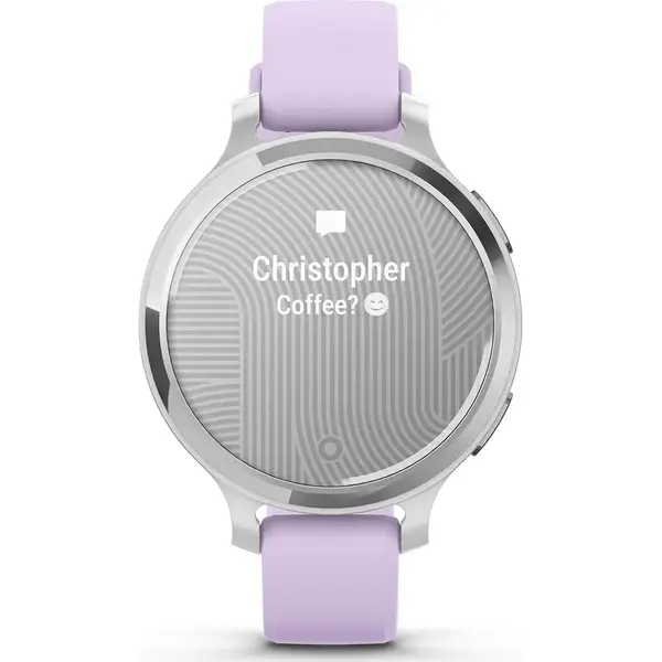 SmartWatch Garmin Lily 2, 0.84 inch, Curea Silicon, Silver/Purple Jasmine