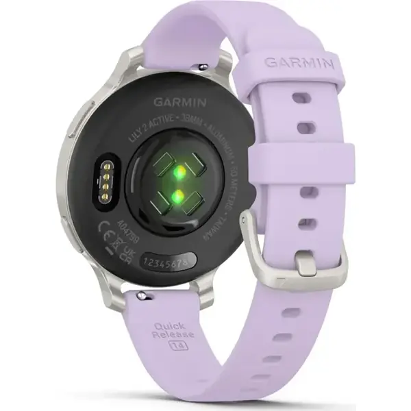 SmartWatch Garmin Lily 2, 0.84 inch, Curea Silicon, Silver/Purple Jasmine