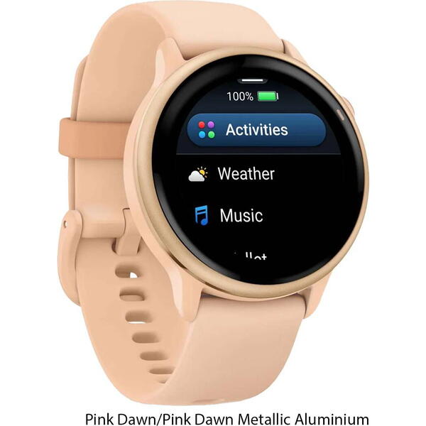 SmartWatch Garmin Vívoactive 6, 1.2 inch, Curea Silicon, Pink Dawn