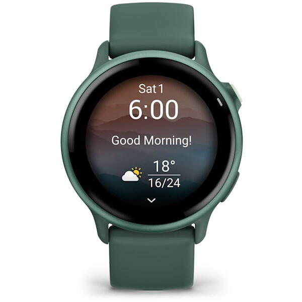 SmartWatch Garmin Vívoactive 6, 1.2 inch, Curea Silicon, Jasper Green