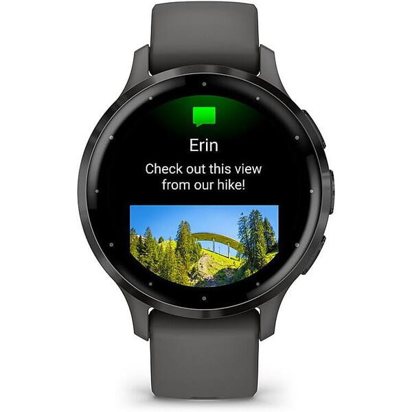 SmartWatch Garmin Venu 3S, 1.2 inch, Curea silicon, Black Sesame-Slate