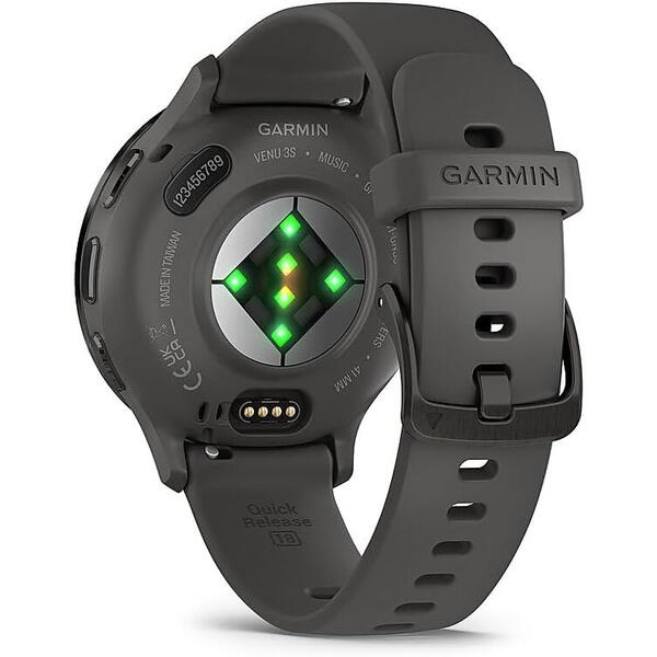 SmartWatch Garmin Venu 3S, 1.2 inch, Curea silicon, Black Sesame-Slate