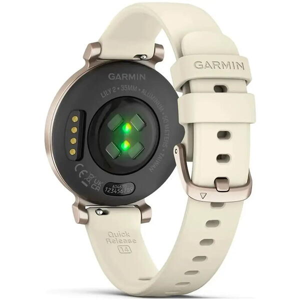 SmartWatch Garmin Lily 2, 0.84 inch, Curea Silicon, Cream Gold/Coconut