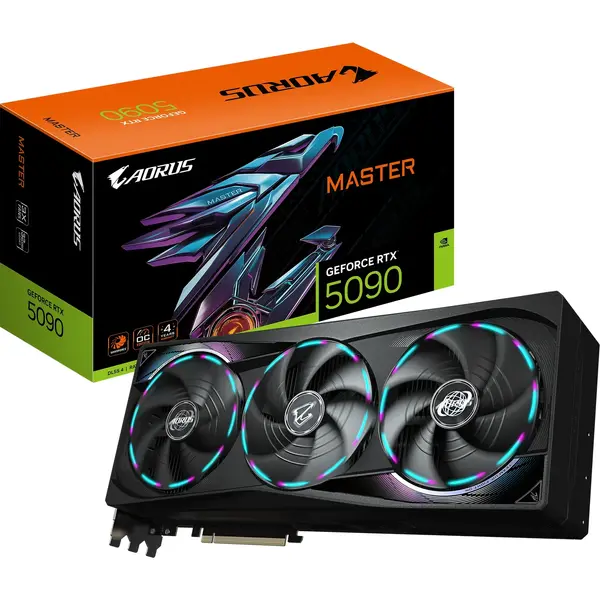 Placa video Gigabyte AORUS GeForce RTX 5090 MASTER 32GB GDDR7 512 Bit DLSS 4.0