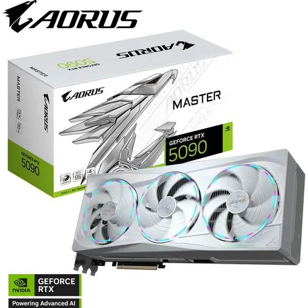Placa video Gigabyte AORUS GeForce RTX 5090 MASTER ICE 32GB GDDR7 512 Bit DLSS 4.0